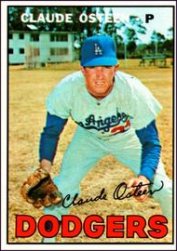 1967 Topps Baseball Cards      330     Claude Osteen